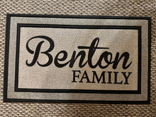 Load image into Gallery viewer, Personalized Door Mat – Custom Family Name, Initials, & Date | Perfect for Weddings, Housewarming, or Real Estate Gifts