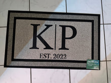 Load image into Gallery viewer, Personalized Door Mat – Custom Family Name, Initials, & Date | Perfect for Weddings, Housewarming, or Real Estate Gifts
