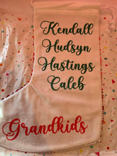 Load image into Gallery viewer, Sequin Christmas Stockings with Personalization