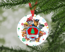 Load image into Gallery viewer, Paw Patrol Christmas Ornament with Personalization