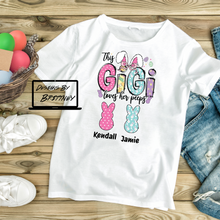Load image into Gallery viewer, This [Mama/Gigi/Grandma/Nana/Mimi] Loves Her Peeps – Personalized Easter Bunny Peeps T-Shirt
