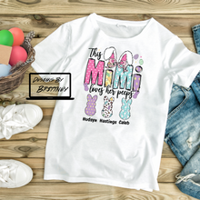 Load image into Gallery viewer, This [Mama/Gigi/Grandma/Nana/Mimi] Loves Her Peeps – Personalized Easter Bunny Peeps T-Shirt
