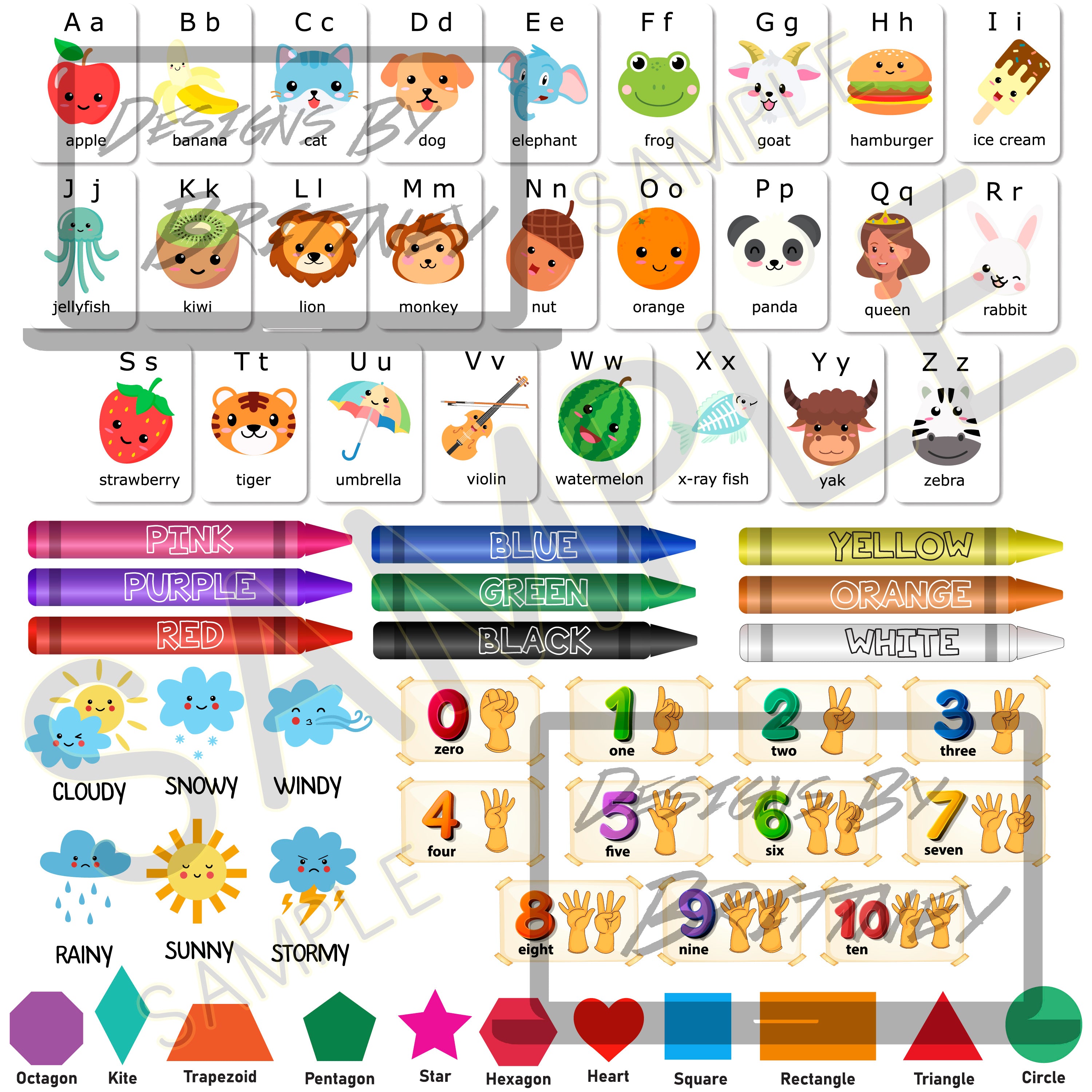 Learning Chart for Toddlers – Designs By Brittney