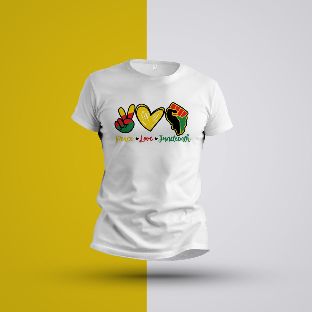 Peace | Love | Juneteenth T Shirt