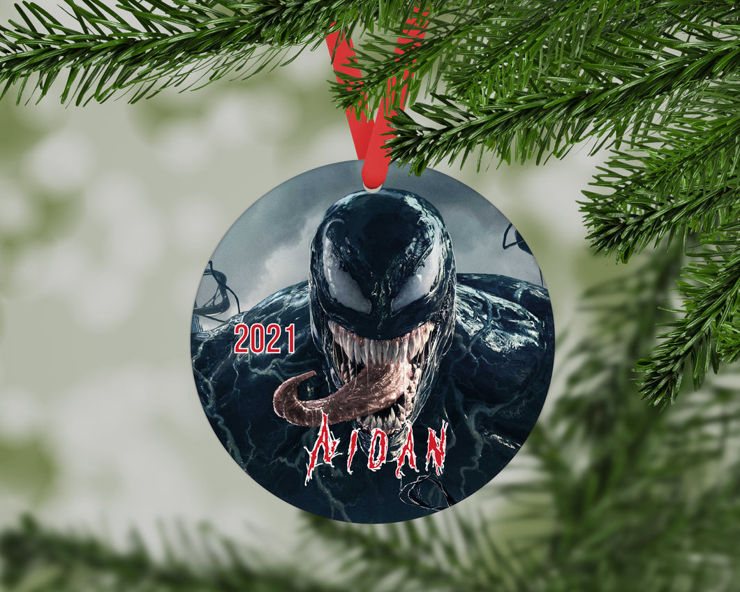 Venom Christmas Ornament with Personalization